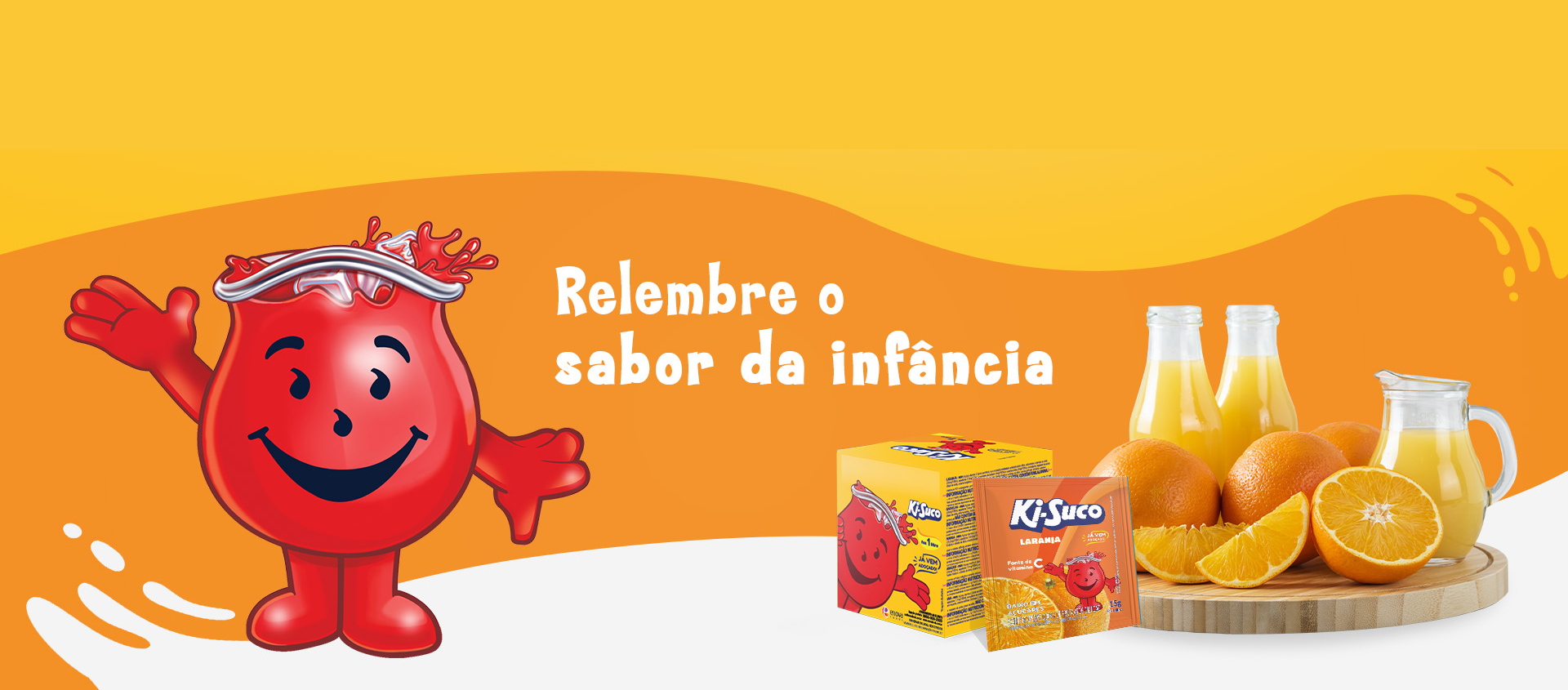 Banner principal da home com destaque para os produtos Ki-Suco